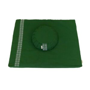 Meditatieset met kussen zafu - Bosgroen