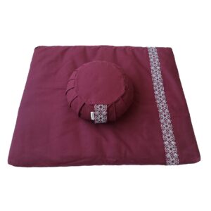 Meditatieset met kussen zafu - Rood