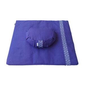 Meditatieset met kussen halve maan - Paars