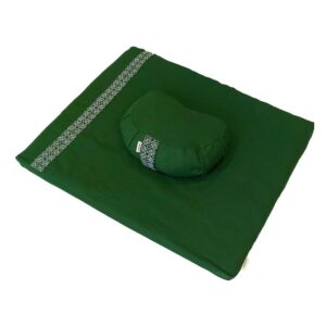 Meditatieset met kussen halve maan - Bosgroen